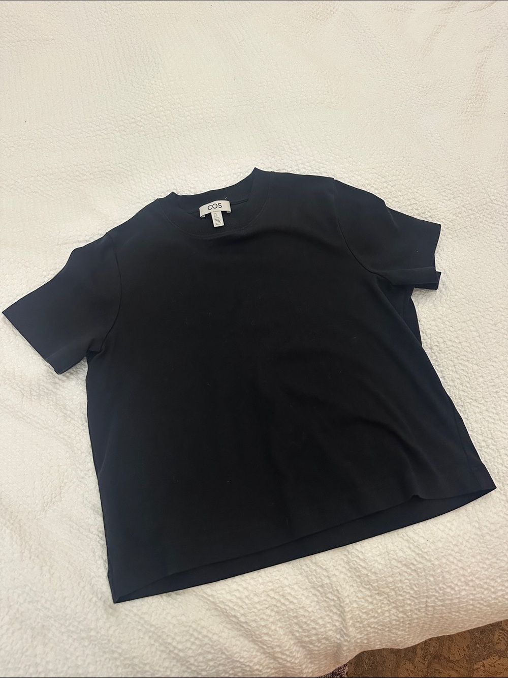 COS Black Short Sleeve Crewneck Tee